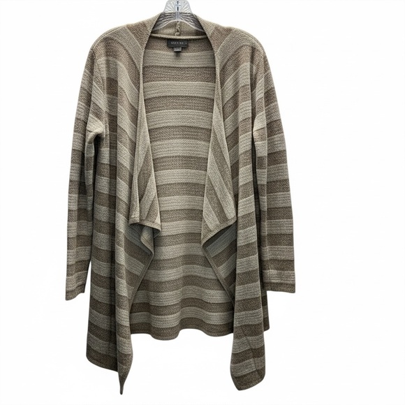 Barefoot Dreams Sweaters - Barefoot Dreams Bamboo Chic Lite Cardigan Taupe Striped Cozy Soft Sweater 1X